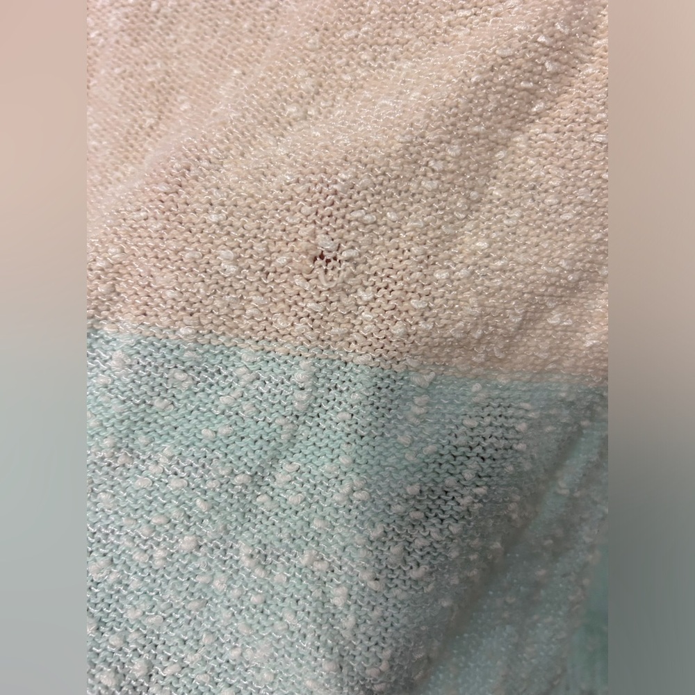 Umgee Mint and Mauve Striped Sweater - Picture 3 of 5